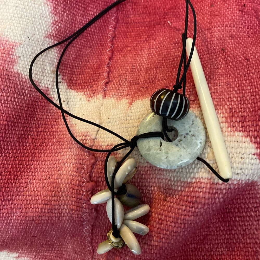 African inspired Agate stone hair tie